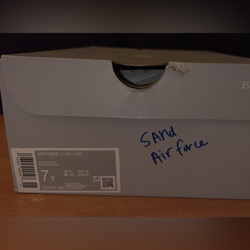 Nike (GS) Air Force 1 LV8 2 Monarch/Sail- 7Y/W8.5 - Picture 13 of 15